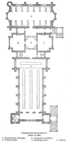 Plan of Lincoln's Inn New Buildings, 1845. Creator: Unknown