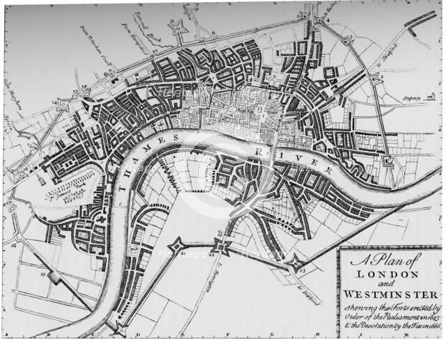Plan of London and Westminster, 1749 (1903). Artist: Unknown.