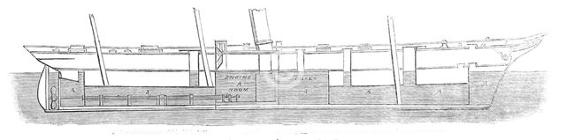 Plan of Lungley's Unsinkable Ship, 1861. Creator: Unknown.