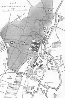Plan of Lucknow c1891. Creator: James Grant