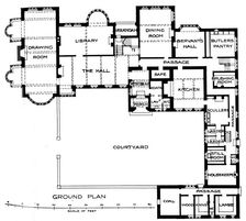 Plan of Maesycrugiau Manor, c1900, (1905). Artist: Arnold Mitchell