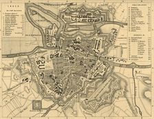 Plan of Metz and its Fortifications c1872. Creator: R. Walker