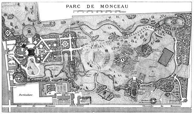 Plan Of Monceau Park, Paris, 1778, (1885). Artist: Unknown