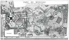 Plan Of Monceau Park, Paris, 1778, (1885)