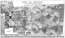 Plan Of Monceau Park, Paris, 1778, (1885)