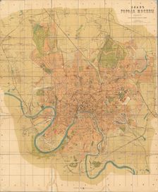 Plan of Moscow, 1916. Creator: Ilyin, Alexei Alexeevich (1858-1942)