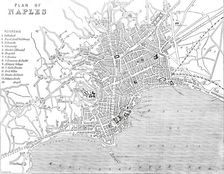 Plan of Naples, 1860. Creator: John Dower