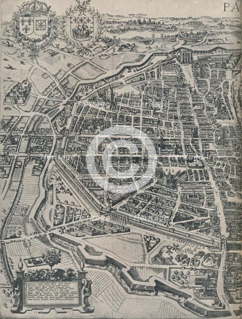 Plan of Paris, c1630 (1915). Artist: Unknown.