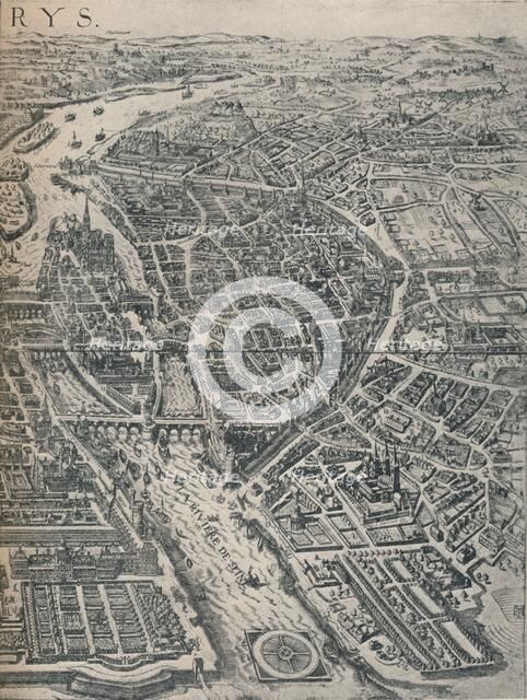 Plan of Paris, c1630 (1915). Artist: Unknown.