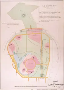 Plan of Regent's Park, 1841. Artist: Anon