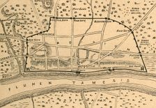 Plan of Roman London (1897). Creator: Unknown
