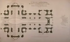 Plan of seating arrangements for the Duke of Wellington's funeral, 1852. Artist: Anon