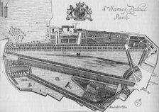 Plan of St James's Palace and Park in the time of Charles II, c1700 (1878)