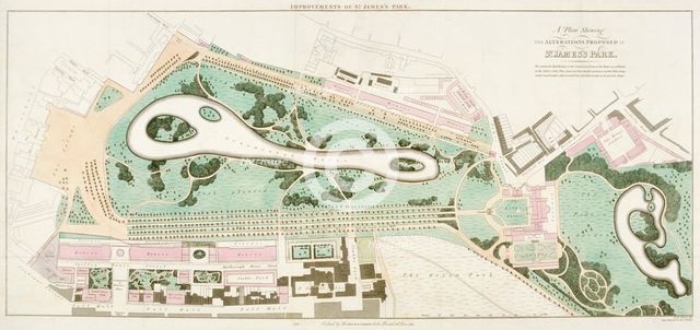 Plan of St James's Park, Westminster, London, 1710. Artist: Anon