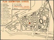 Plan Schematique D'Arles c1920s. Creator: E Laget