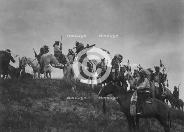 Planning a raid, c1907. Creator: Edward Sheriff Curtis.