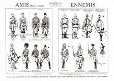 Planche de silhouettes qui fut distribuee aux troupes Francaises 1914. Creator: Unknown