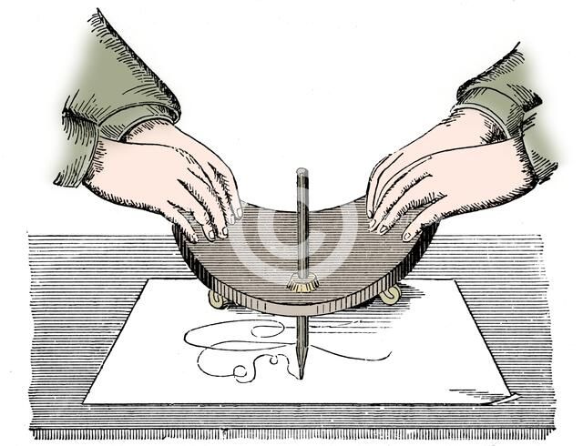 Planchette or Ouija board, 1885. Artist: Unknown.