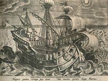 Plancius Taking A Sight 1592. Artist: Theodoor Galle