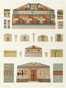 Plans, coupes et détails de tombeaux étrusques et autres, 1846. Creator: Franz Kellerhoven