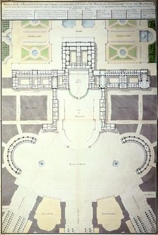 Plans for the transformation of Versailles, France, 1780