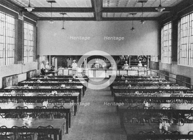 Plant cafeteria, National Tube Co, Riverside Works, Wheeling, West Virginia, 1923. Artist: Unknown.