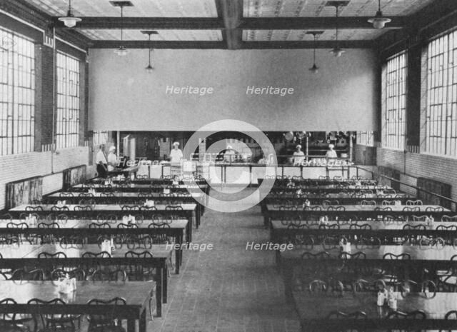 Plant cafeteria, National Tube Co, Riverside Works, Wheeling, West Virginia, 1923. Artist: Unknown.
