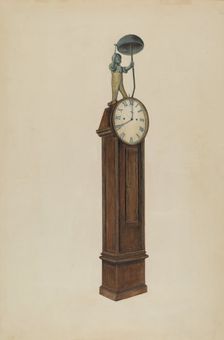 Plantation Clock, c. 1937. Creator: Al Curry