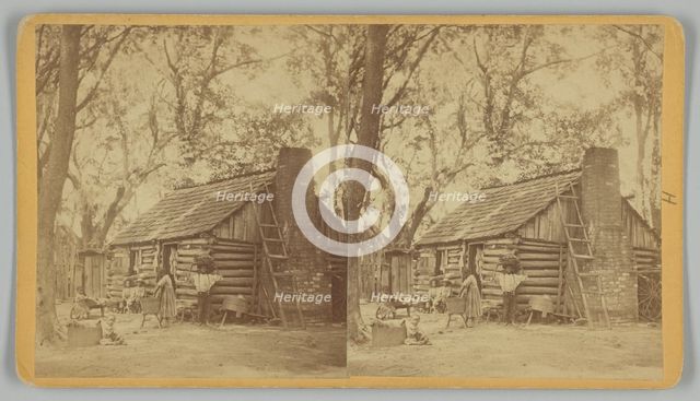Plantation Scene; Folks All Home, 1865-1874. Creator: J. N. Wilson.