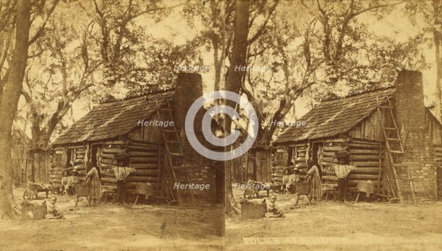 Plantation scene. Folks all home, (1868-1900?). Creator: O. Pierre Havens.