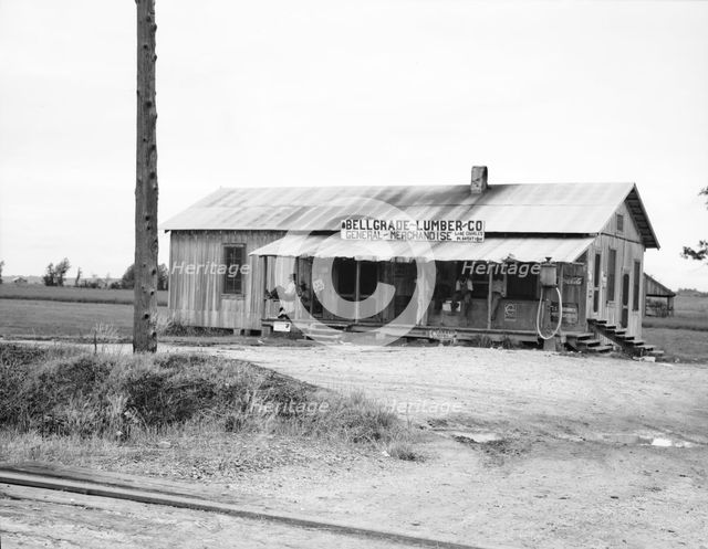 Plantation store, Mississippi Delta, 1936. Creator: Dorothea Lange.