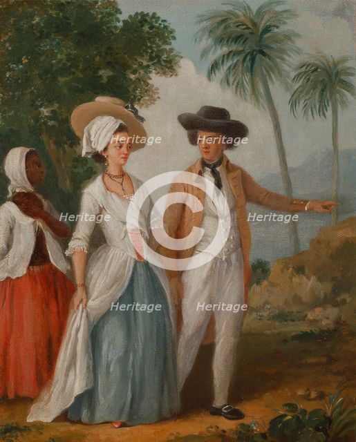 Planter and his Wife, with a Servant;Planter and his wife, attended by a servant, ca. 1780. Creator: Agostino Brunias.