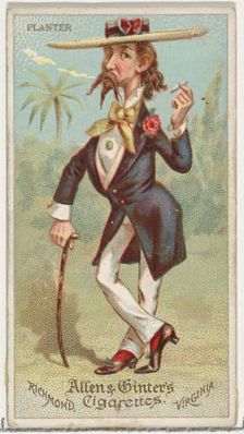 Planter, from World's Dudes series (N31) for Allen & Ginter Cigarettes, 1888. Creator: Allen & Ginter