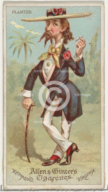 Planter, from World's Dudes series (N31) for Allen & Ginter Cigarettes, 1888. Creator: Allen & Ginter.