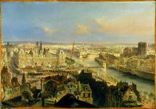 Planting a tree of Liberty, in front of the Hotel de Ville, March 24, 1848. Creator: Jean Jacques Champin