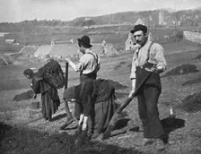 Planting potatoes in Skye, Scotland, 1912. Creator: GW Wilson and Company