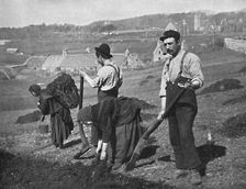 Planting potatoes in Skye, Scotland, 1912. Creator: GW Wilson and Company
