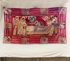 Plashchanitsa [a shroud the image of Christ] from 1631. Dates to the time of Tsar Mikhail..., 1911. Creator: Sergey Mikhaylovich Prokudin-Gorsky