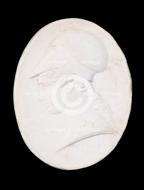 Plaster cast of 'Minerva' from Tassie replica of the Seal of the Athenaeum [Club], 1825. Creator: William Wyon.