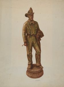 Plaster Cast Figurine, c. 1940. Creator: Austin L. Davison