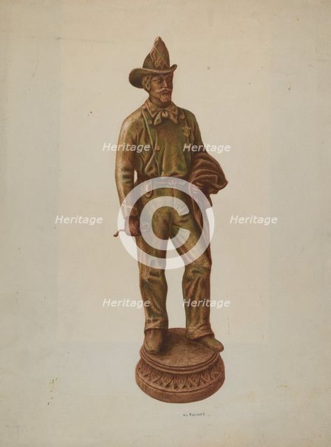 Plaster Cast Figurine, c. 1940. Creator: Austin L. Davison.