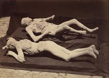 [Plaster Casts of Bodies, Pompeii], ca. 1875. Creator: Giorgio Sommer