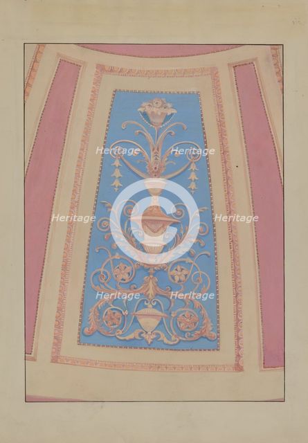 Plaster Ornament, c. 1936. Creator: Vera Van Voris.