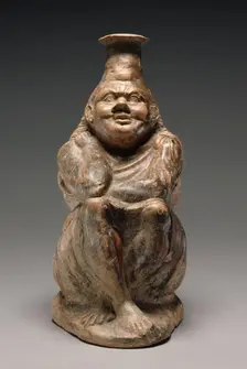 Plastic Vase in the Form of a Seated Enslaved Woman, 2nd-1st century BC. Creator: Unknown