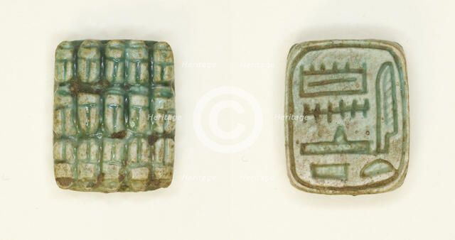 Plaque: 15 Scarabs/”Amun is Satisfied”, Egypt, Middle Kingdom, Dynasty 12 (about 2055-1650 BCE)... Creator: Unknown.