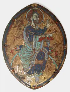 Plaque of Blessing Saint, French, ca. 1210. Creator: Unknown