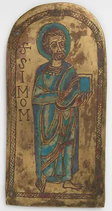 Plaque of St. Simon, German, 12th century. Creator: Unknown