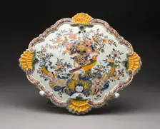 Plaque (one of a pair), Delft, c. 1750/60. Creator: Delftware