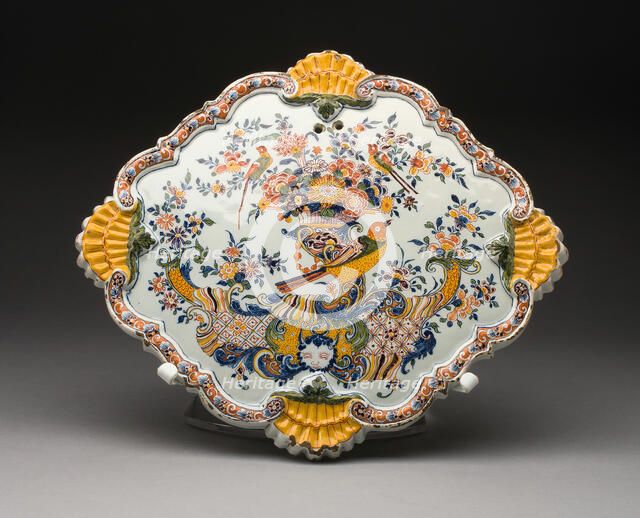 Plaque (one of a pair), Delft, c. 1750/60. Creator: Delftware.