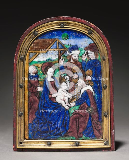 Plaque: Adoration of the Magi, c. 1480-1500. Creator: Monvaerni Master (French).